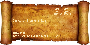 Soós Ruperta névjegykártya